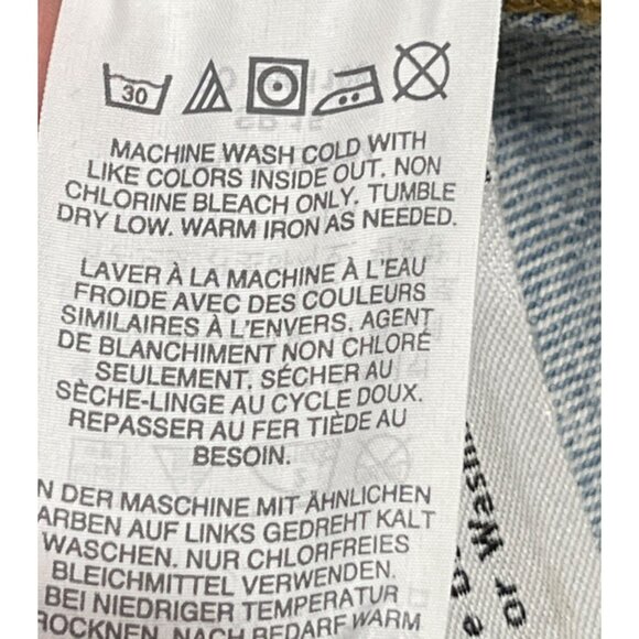 J Crew Indigo Denim Jacket Distressed (HOLES)  S Small Light Wash Blue - Picture 10 of 10